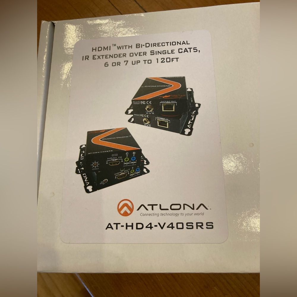 NWT ATLONA AT-HD4-V4OSRS HDMI WITH BI-Directional IR Extender New Never used
